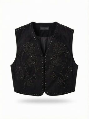 Zara Stud-Embellished Black Women's Jacket - M